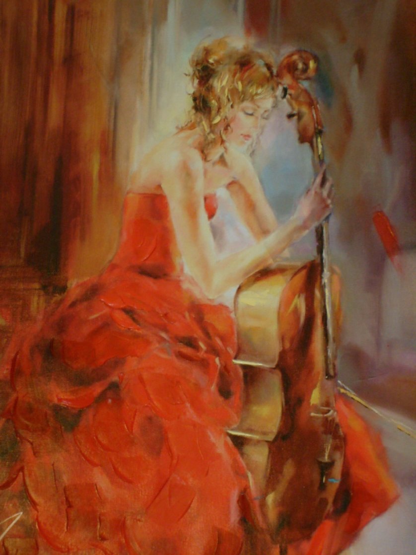 Red Note II 2009 Embellished Limited Edition Print by Anna Razumovskaya Red Note II 2009 Embellished Limited Edition Print by Anna Razumovskaya