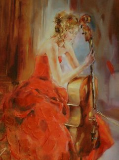 Red Note II 2009 Embellished Limited Edition Print - Anna Razumovskaya Red Note II 2009 Embellished Limited Edition Print - Anna Razumovskaya