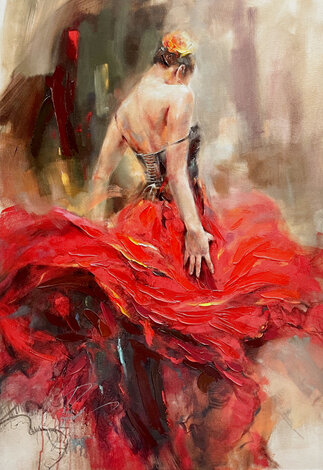 A Palo Seco Embellished Giclee on Canvas  - Huge 49x33 Limited Edition Print - Anna Razumovskaya