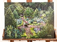 Knot Garden with Urn 18x24 Original Painting by Joann Rea - 1