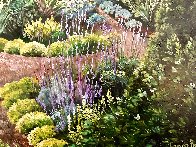 Knot Garden with Urn 18x24 Original Painting by Joann Rea - 3 Knot Garden with Urn 18x24 Original Painting by Joann Rea - 3