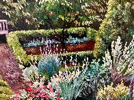 Knot Garden with Urn 18x24 Original Painting by Joann Rea - 2
