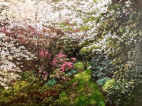 Spirit of Spring 30x40 - Huge - Washington D.C. Cherry Blossoms Original Painting - Joann Rea