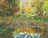 Sunlight on Autumn Pond 24x30 - Wheaton, Maryland Original Painting by Joann Rea - 0