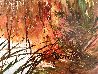 Sunlight on Autumn Pond 24x30 - Wheaton, Maryland Original Painting by Joann Rea - 3