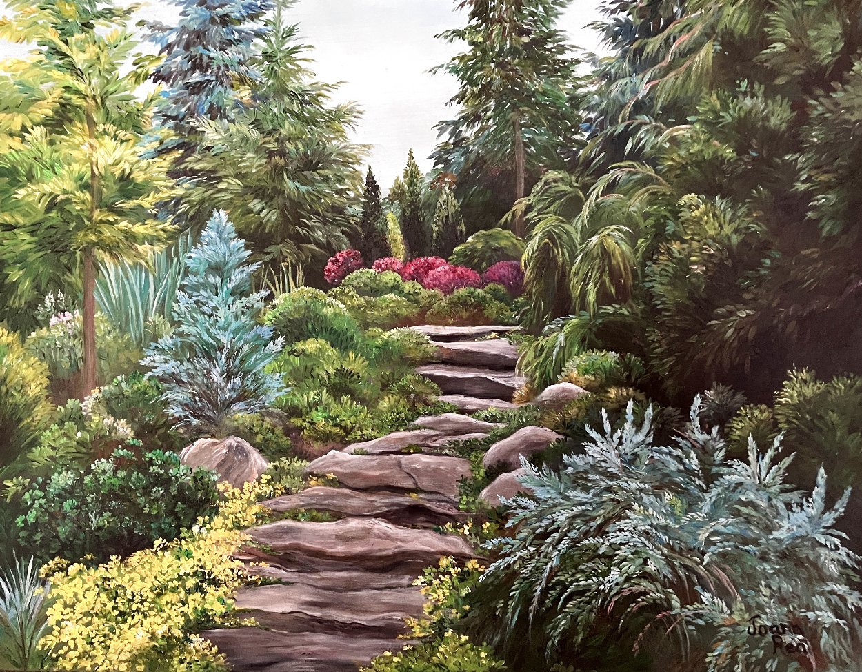 Path Through Arboretum 11x14 - Washington DC Original Painting by Joann Rea
