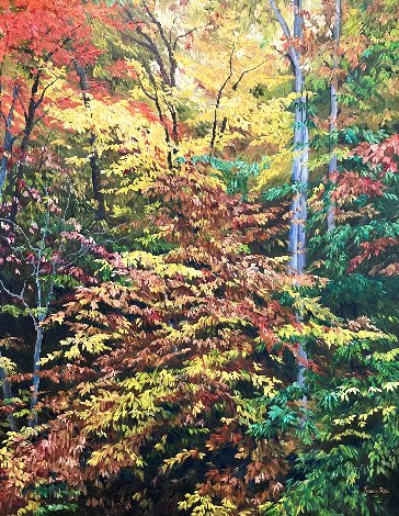 Autumn Symmetry 30x24 Original Painting - Joann Rea