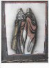 Kiowa Prophets 1988 41x33 Original Painting by Robert Redbird, Sr. - 1