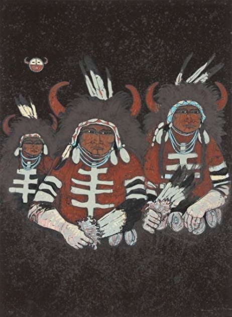 Northern Plains Buffalo Dancers 1980 Limited Edition Print by Kevin Redstar