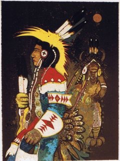 Crow Dancers At Midnight 1982 Limited Edition Print - Kevin Redstar Crow Dancers At Midnight 1982 Limited Edition Print - Kevin Redstar