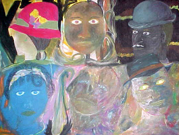 Honest Crowd Pastel 1991 40x30 Works on Paper (not prints) - Reginald K. Gee Honest Crowd Pastel 1991 40x30 Works on Paper (not prints) - Reginald K. Gee