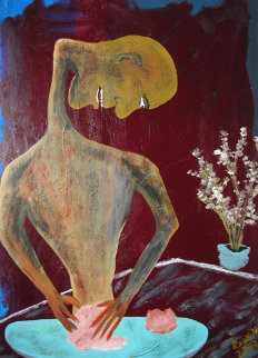 Fashioning with Piano Jazz 2007 20x14 Original Painting - Reginald K. Gee Fashioning with Piano Jazz 2007 20x14 Original Painting - Reginald K. Gee