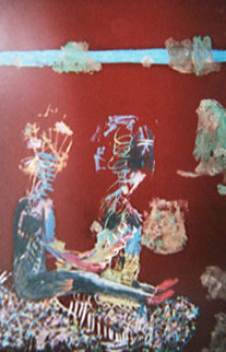 Lovers 1997 31x43 Huge Original Painting - Reginald K. Gee Lovers 1997 31x43 Huge Original Painting - Reginald K. Gee