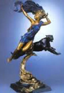 Diana and the Panther Bronze Sculpture AP 1995 27 in Sculpture - Ira Reines Diana and the Panther Bronze Sculpture AP 1995 27 in Sculpture - Ira Reines