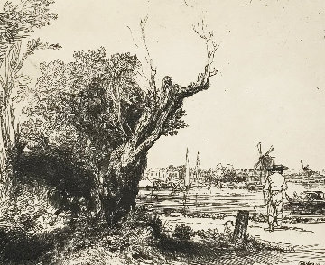 River Scene Limited Edition Print - Rembrandt Millennium Edition River Scene Limited Edition Print - Rembrandt Millennium Edition