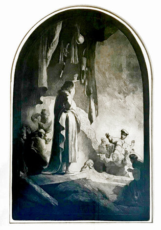 Raising of Lazarus:  the Larger Plate Limited Edition Print -  Rembrandt Millennium Edition