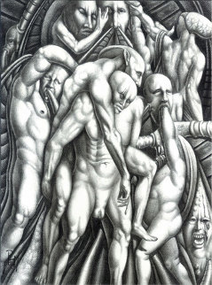 Metamorphosis of the So Called Human Race 15x12 Drawing - Remo Metamorphosis of the So Called Human Race 15x12 Drawing - Remo