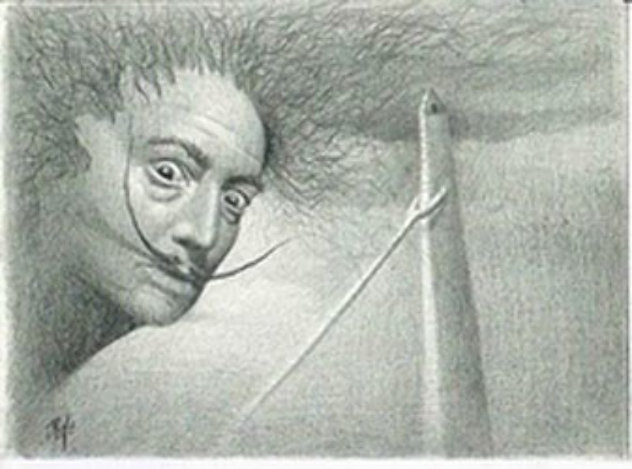 Lost in Buenos Aires, Salvador Dali 2008 Portrait Drawing - HS Drawing by  Remo