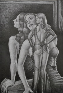 3 Women in One Mirror or One Mirror with Two Women 2009 Drawing Drawing -  Remo