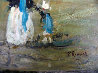 Strand Gezicht Normandy 1939 19x23 Original Painting by Paul Renard - 2 Strand Gezicht Normandy 1939 19x23 Original Painting by Paul Renard - 2