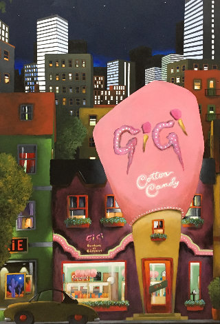 Gigi's Cotton Candy 2003 52x28 Original Painting - Rene Lalonde