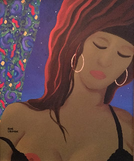Striptease 1995 26x24 Original Painting - Rene Lalonde Striptease 1995 26x24 Original Painting - Rene Lalonde
