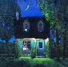 Nightfall in Happytown 2009 30x30 Original Painting by Rene Lalonde - 0