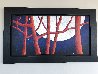 Fiery Trees Under a Silvery Moon 2014 34x58 - Huge Original Painting by Rene Lalonde - 1
