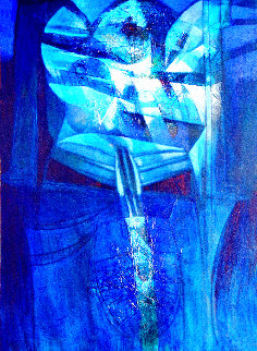 Solos Azules 2004 76x56 Huge Original Painting - Raul Enmanuel Solos Azules 2004 76x56 Huge Original Painting - Raul Enmanuel
