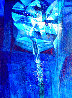Solos Azules 2004 76x56 Huge Mural Size Original Painting by Raul Enmanuel - 0