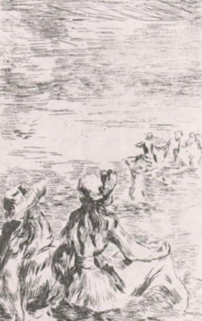 Sur La Plage a Berneval Limited Edition Print by Pierre Auguste Renoir Sur La Plage a Berneval Limited Edition Print by Pierre Auguste Renoir