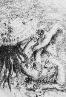 Le Chapeau Epingle - La Fille De Berthe Morisot Et Sa Cousine 1910 Limited Edition Print - Pierre Auguste Renoir Le Chapeau Epingle - La Fille De Berthe Morisot Et Sa Cousine 1910 Limited Edition Print - Pierre Auguste Renoir
