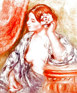 Woman At the Vanity Monotype Limited Edition Print - Pierre Auguste Renoir Woman At the Vanity Monotype Limited Edition Print - Pierre Auguste Renoir