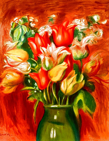 Flowers in a Pot EA Limited Edition Print - Pierre Auguste Renoir