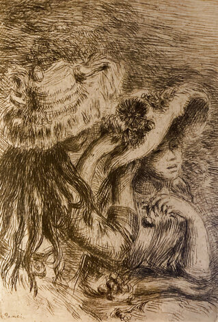 Le Chapeau Epingle (La Fille de Berthe Morisot et sa Cousine) Limited Edition Print - Pierre Auguste Renoir