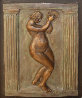 Dancer With Tambourine II Bronze Bas Relief Sculpture 30x26 in Sculpture by Pierre Auguste Renoir - 1
