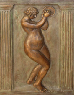 Dancer With Tambourine II Bronze Bas Relief Sculpture 26 in Sculpture - Pierre Auguste Renoir