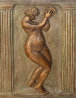 Dancer With Tambourine II Bronze Bas Relief Sculpture 30x26 in Sculpture by Pierre Auguste Renoir - 0