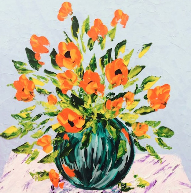Vase Floral 2014 Original Painting by Alexandre Renoir