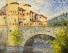 Castle With Bridge 33x39 Original Painting by Alexandre Renoir - 0 Castle With Bridge 33x39 Original Painting by Alexandre Renoir - 0
