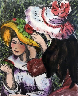 Les Jeunes Filles Au Chapeaux 2000 Limited Edition Print - Alexandre Renoir Les Jeunes Filles Au Chapeaux 2000 Limited Edition Print - Alexandre Renoir