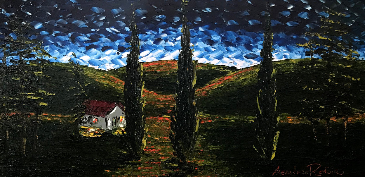 Night Comes 2015 30x50 Huge Original Painting by Alexandre Renoir