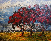 Red Trees 2012 24x30 Original Painting by Alexandre Renoir - 1