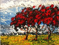 Red Trees 2012 24x30 Original Painting by Alexandre Renoir - 2