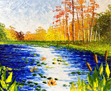 Waters Side Original 2020 24x30 Original Painting - Alexandre Renoir Waters Side Original 2020 24x30 Original Painting - Alexandre Renoir