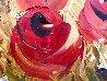 Red Tulips in Yellow Sky 2012 28x24 Original Painting by Alexandre Renoir - 3