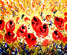 Red Tulips in Yellow Sky 2012 28x24 Original Painting by Alexandre Renoir - 0