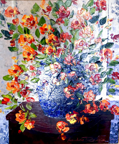 Country Blossoms 2009 39x32 Original Painting - Alexandre Renoir