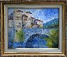 Castle with Bridge 2009 34x40 - France Original Painting by Alexandre Renoir - 2