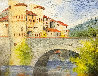 Castle with Bridge 2009 34x40 Original Painting by Alexandre Renoir - 0
